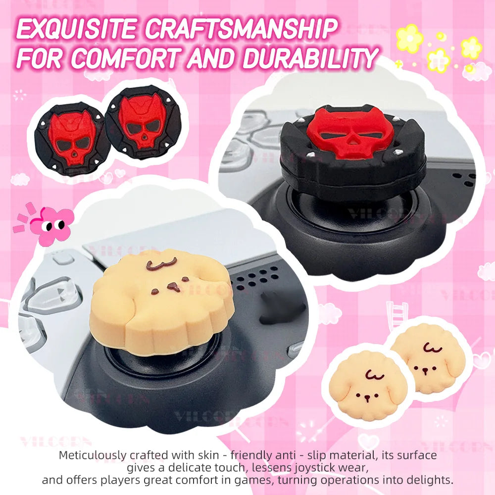 Patterned Thumb Grip Caps with Large Contact Area for Large Size Analog Sticks – Comfortable Joystick Cover for Switch2/PS5/Xbox