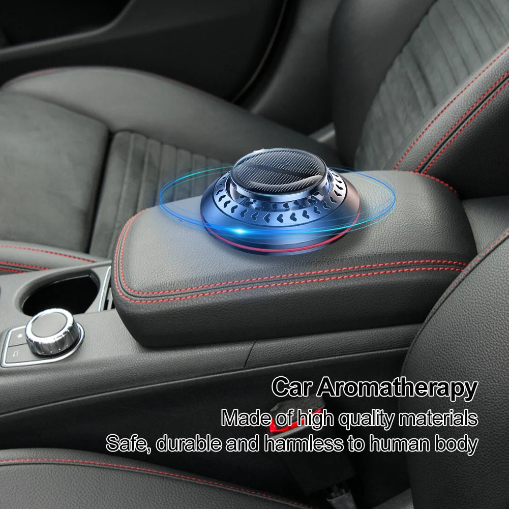 Solar Car Aromatherapy Essential Oil Levitation Automatic Rotation Fragrance Ornament Air Freshener Car Interior Decorations