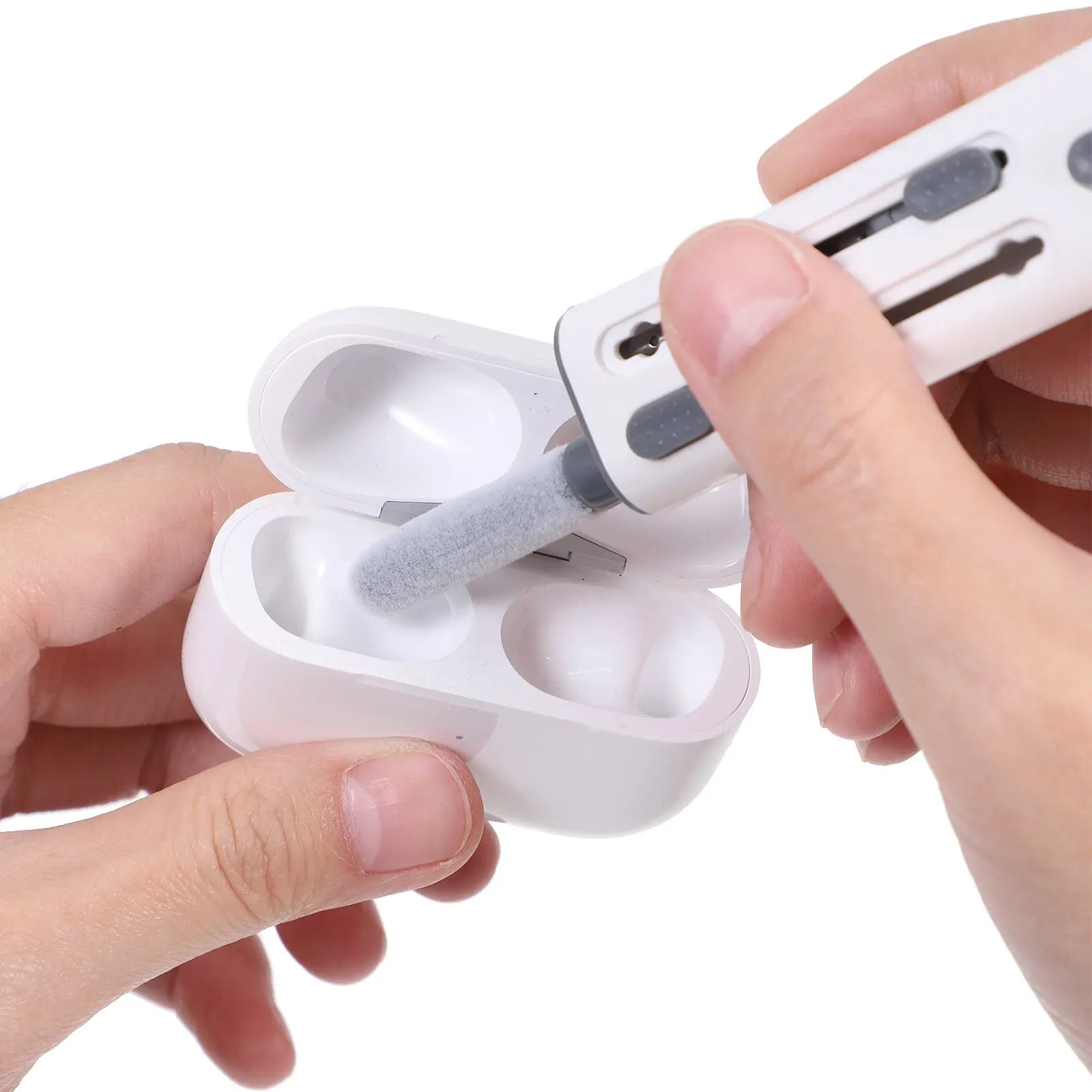 1Set Electronics Cleaning Pen Multifunctional Earphone Headphone Cleaner Kit Flexible Brush Soft Sponge Keycap Dust Removal