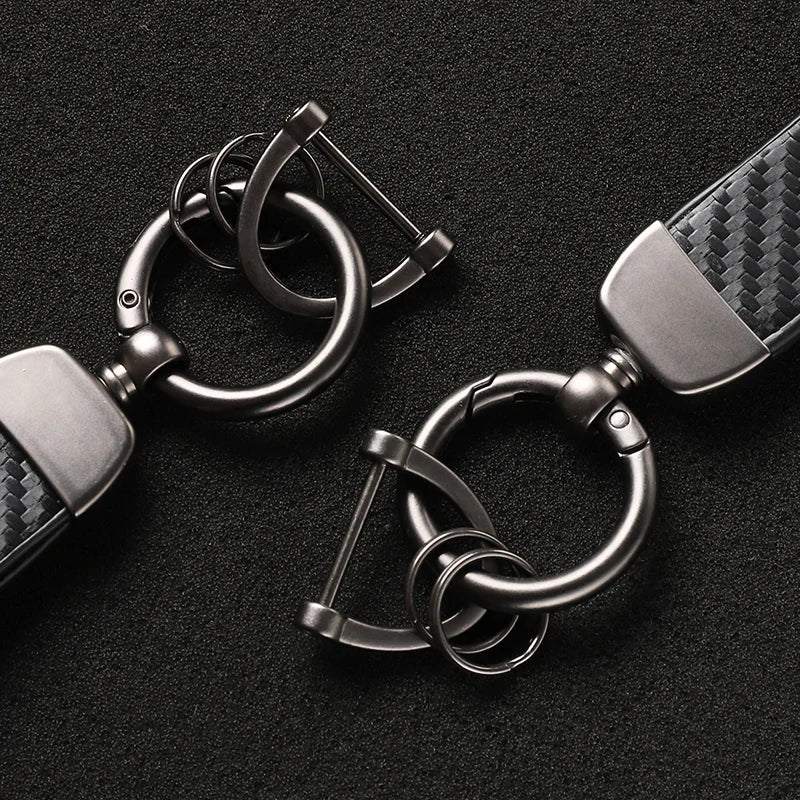 Car Carbon Fiber Style Keychain Microfiber Leather Key Chain For Infiniti QX55 QX50 QX60 Q50 Q70L QX30 QX80 Q60 Q70 QX70 Q30 Q60