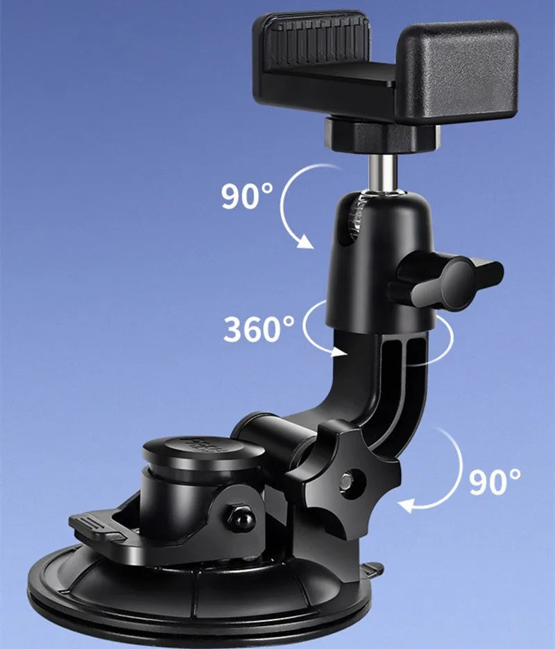 Suporte Veicular para Celular com Ventosa — Tripé Mini para Parabrisas, Dashboard e Parede