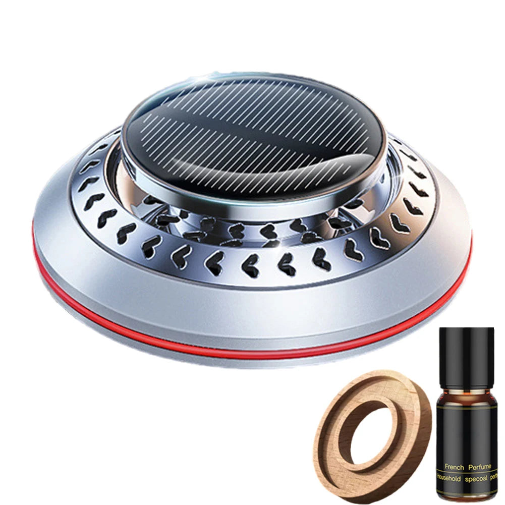 Solar Car Aromatherapy Essential Oil Levitation Automatic Rotation Fragrance Ornament Air Freshener Car Interior Decorations