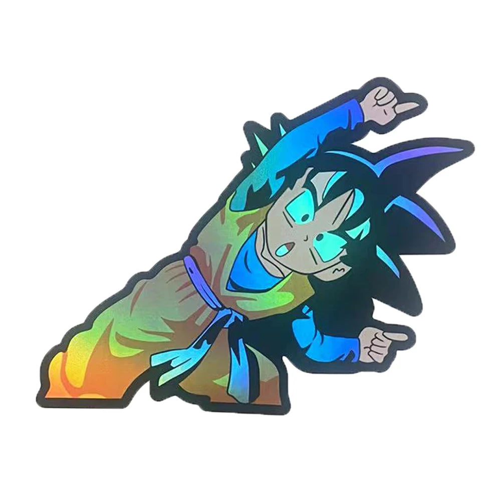 Cartoon Holographic Anime Laser Stickers Motorcycle Anime Lenticular Car Window Sticker For Laptop Hot（25 designs）