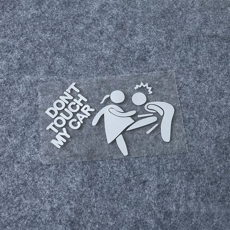 Don't touch my Motorcycle stickers. Girls' version personalized creative reflective waterproof modification decorative decals