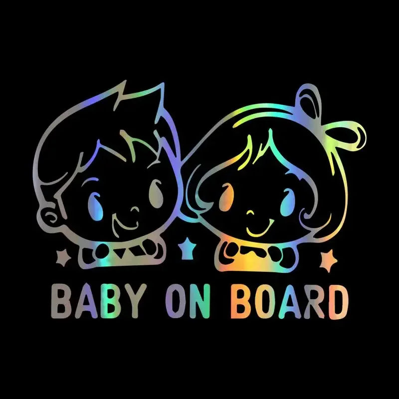 Car Stickers Personality Baby on Board Series Funny Car Body Window Warning Signs Child Stickers and Decals Vinyl ,15cm