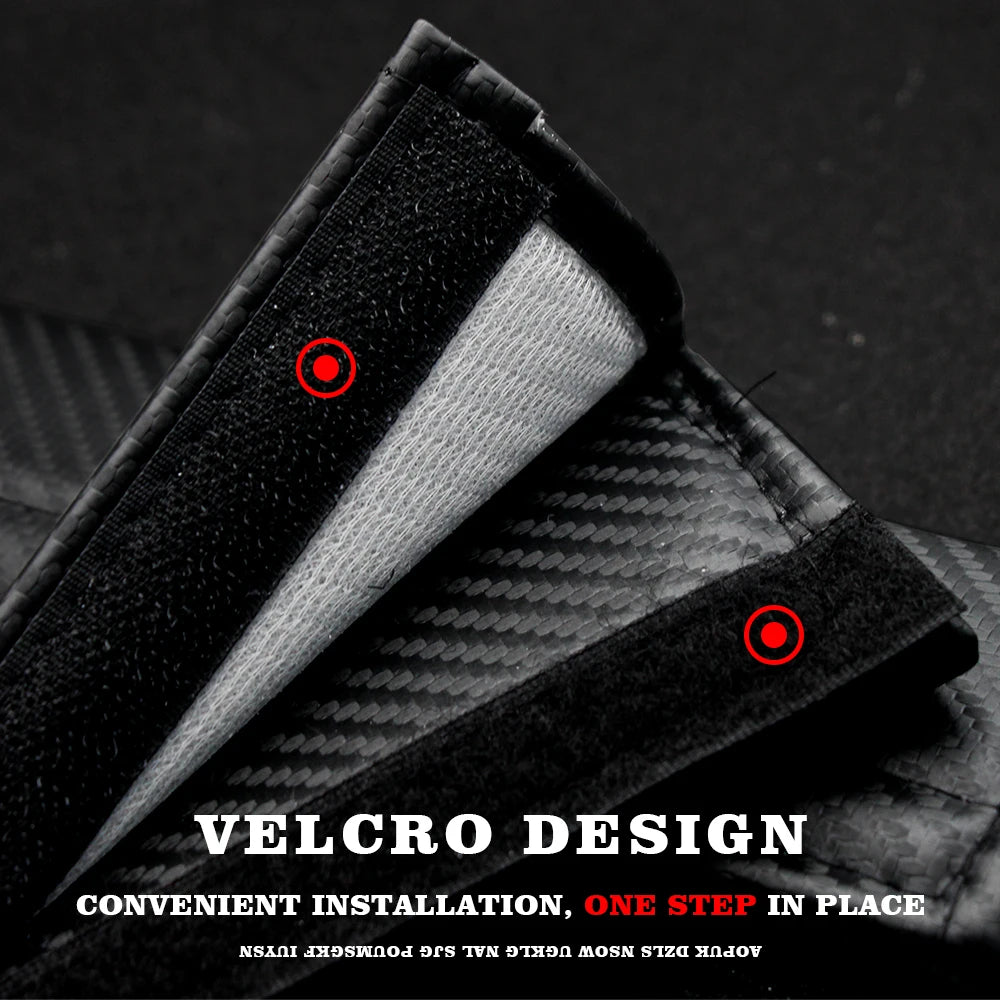 Auto sticker For Toyota Camry Car Seat Belt Cover Carbon Fiber Leather Shoulder Protection Cover Corolla E150 Rav4 Mark 2 Reiz