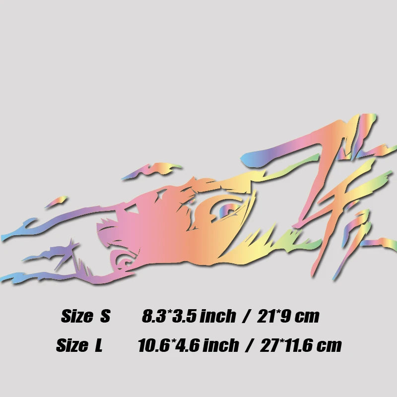 Girl's eyes anime decal,creative&fashion with high quality,good decorations for car truck &laptop,FOR ANIME FANS.