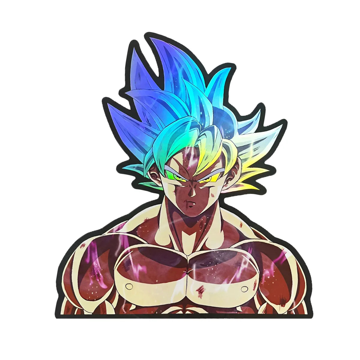 Cartoon Holographic Anime Laser Stickers Motorcycle Anime Lenticular Car Window Sticker For Laptop Hot（25 designs）