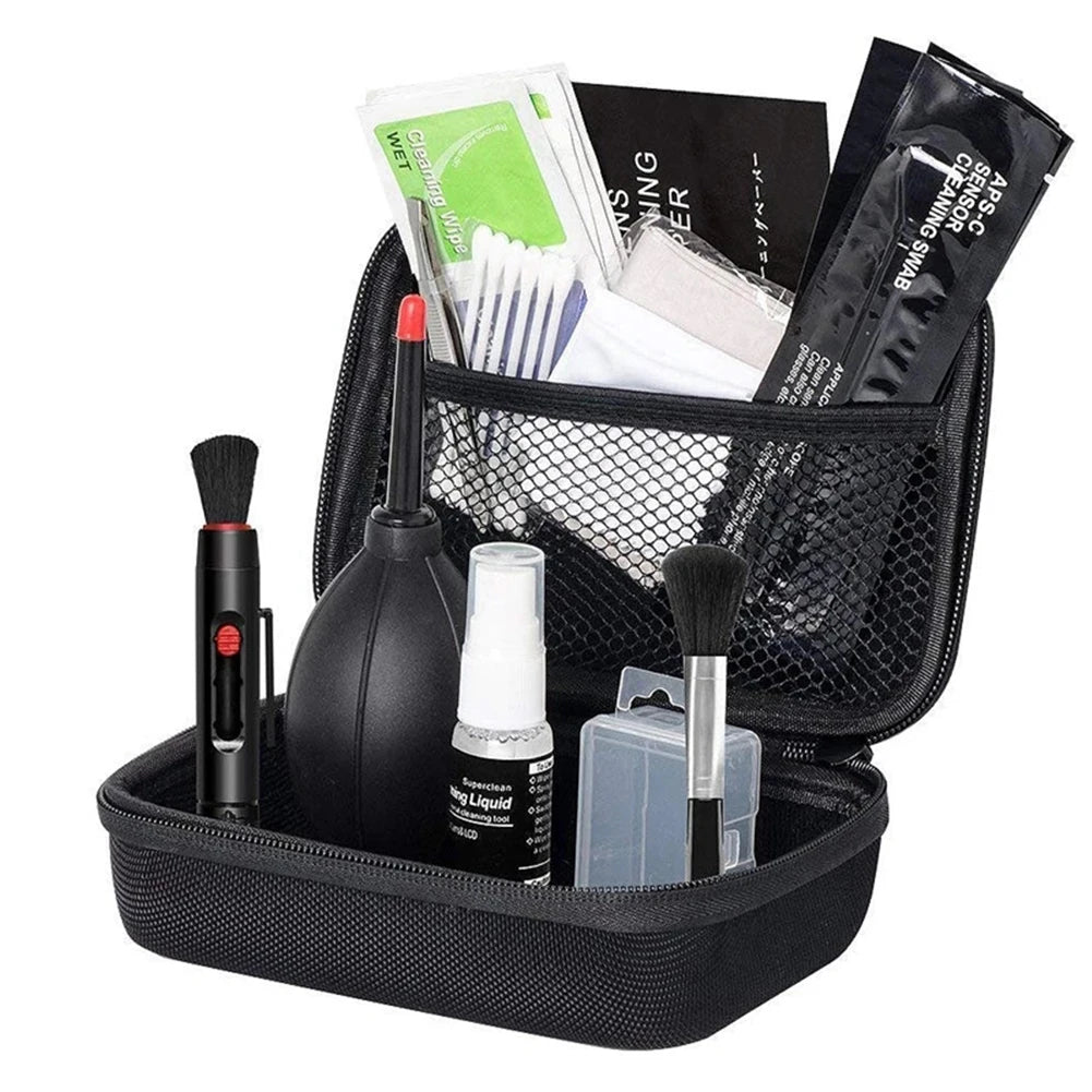 Camera Cleaning Kit, Lens & Sensor Cleaner Tools for DSLR SLR DV Mirrorless Camera, Compatible with Canon Nikon Sony Fujifilm