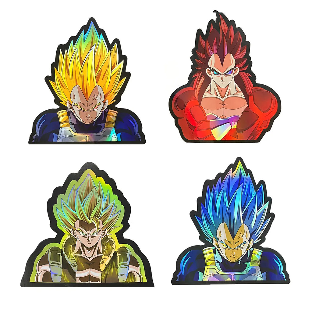 Cartoon Holographic Anime Laser Stickers Motorcycle Anime Lenticular Car Window Sticker For Laptop Hot（25 designs）