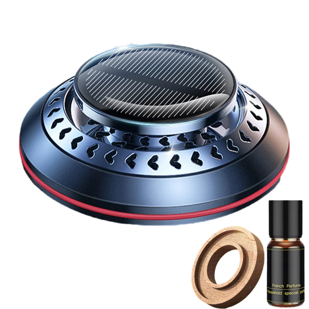 Solar Car Aromatherapy Essential Oil Levitation Automatic Rotation Fragrance Ornament Air Freshener Car Interior Decorations