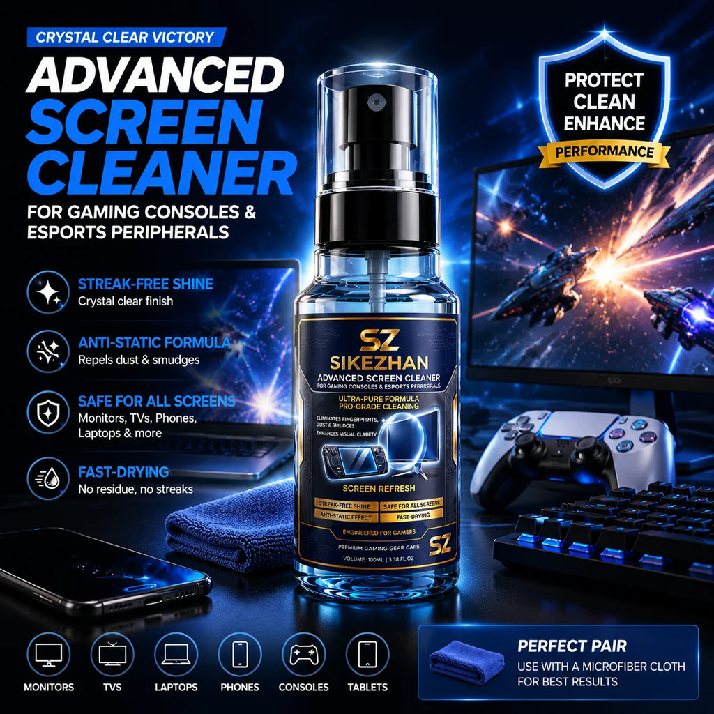 SIKEZHAN Advanced Screen Cleaner Kit for Gaming Consoles---Universal Screen Cleaner (Compatible with Various Devices) — 100ml