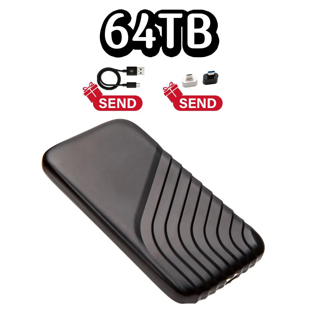 Portable Solid State Drive, brand new 16TB large capacity portable hard drive, external SSD USB3.1 suitable for laptops/MAC/PC