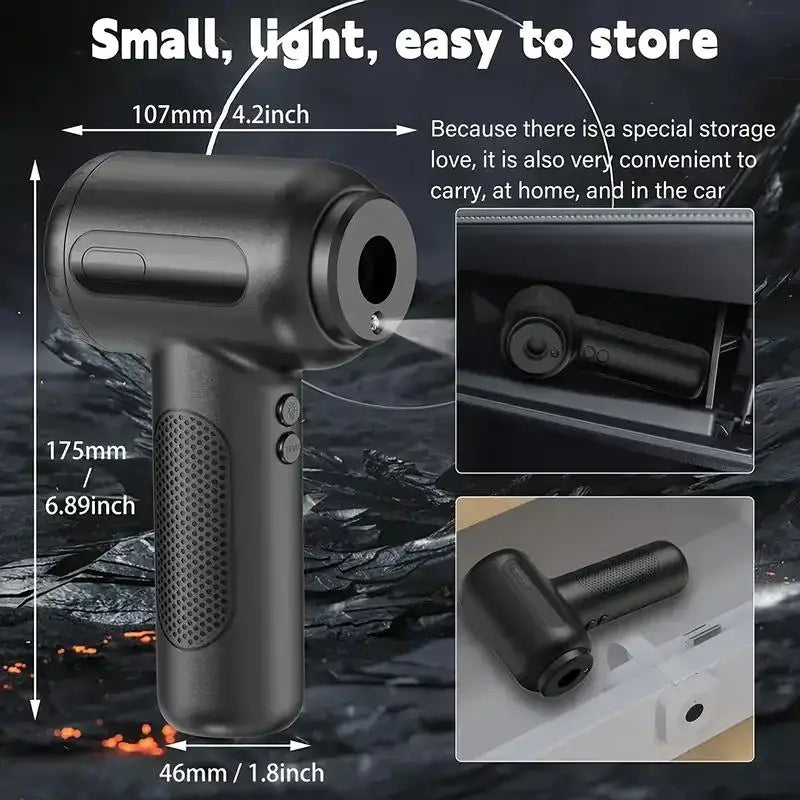 2 In 1 Compressed Air Duster Cordless Dust Blower Rechargeable Blow and Suck Vacuum Cleaner Electric For Computer Keyboard Sofa