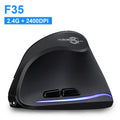 Lefon 2.4G Ergonomic Wireless Mouse Rechargeable Vertical Mouse Gaming Mice for PC Laptop MacOS Office F35C/F35B/F35 Model 버티컬 마