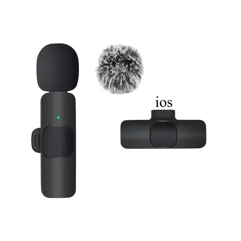 Wireless Lavalier Lapel Microphone for iPhone, iPad, Mini Video Recording Mic for Interview Video Podcast Vlog Noise Reduction