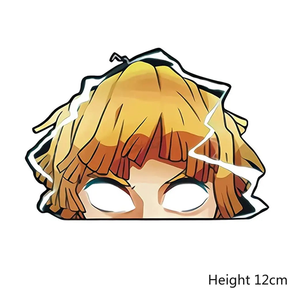Demon Slayer Anime Stickers Cute Peek Car Sticker Waterproof Sunscreen Stickers Laptop Window Trunk Sticker