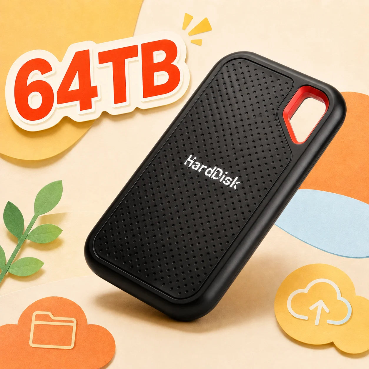 Mini Size External Hard Drive Stable Reading Writing Solid State Drive Data Saving Hard Disk For Study Work File Organizing
