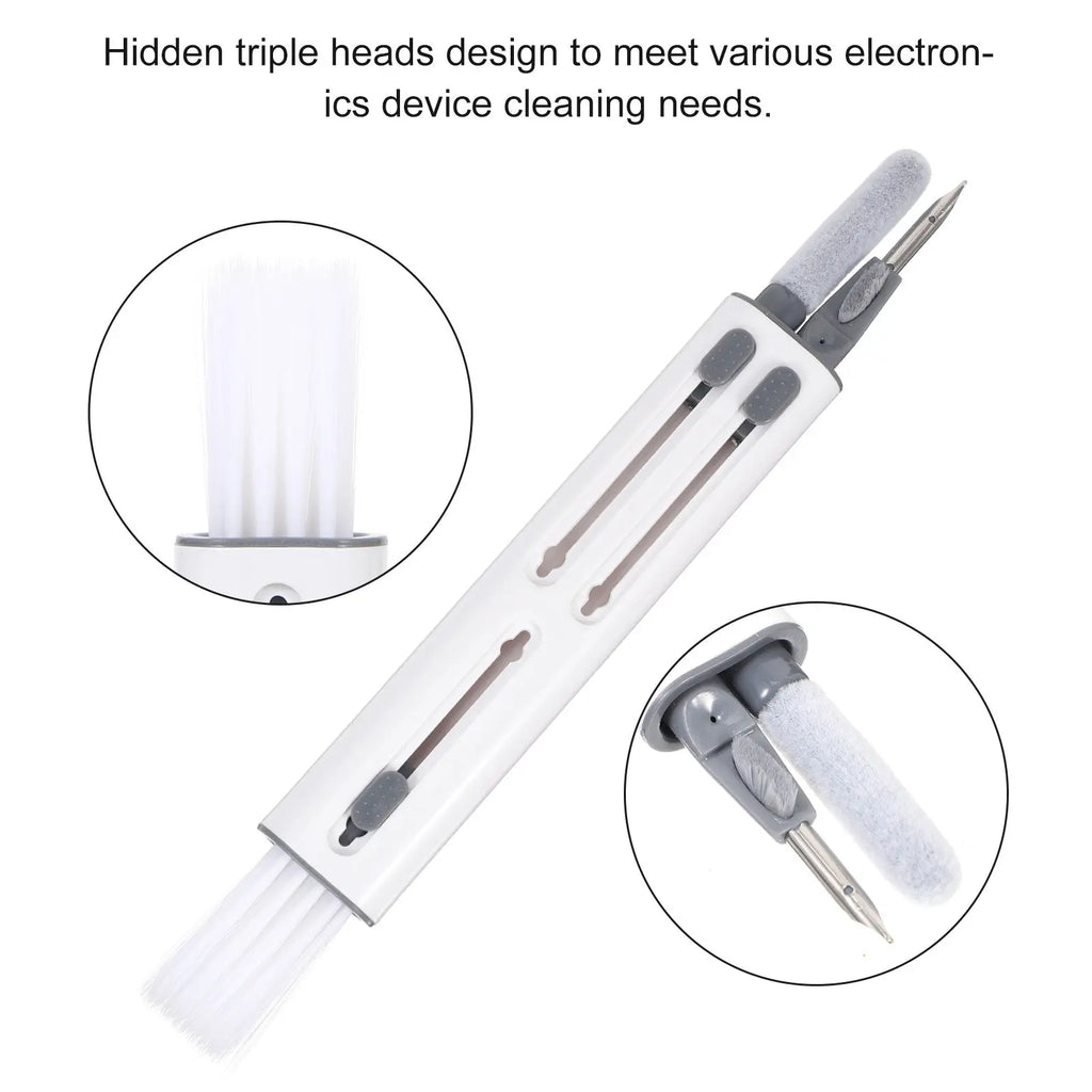 1Set Electronics Cleaning Pen Multifunctional Earphone Headphone Cleaner Kit Flexible Brush Soft Sponge Keycap Dust Removal