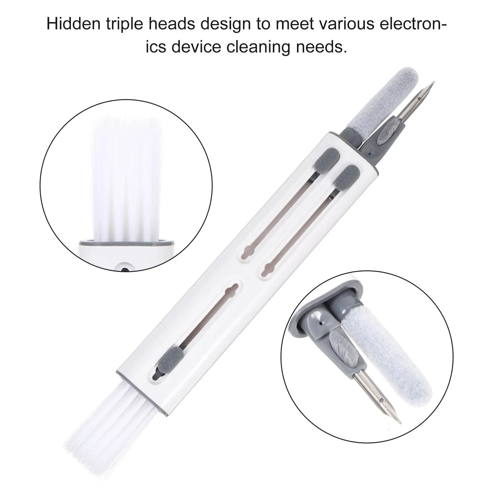 1Set Electronics Cleaning Pen Multifunctional Earphone Headphone Cleaner Kit Flexible Brush Soft Sponge Keycap Dust Removal