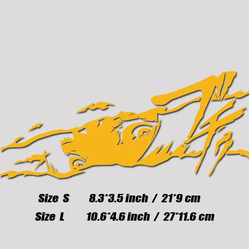Girl's eyes anime decal,creative&fashion with high quality,good decorations for car truck &laptop,FOR ANIME FANS.