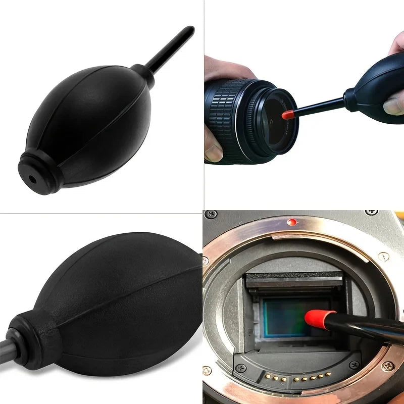 6-In-1 Digital Camera Cleaning Kit Professional Air Blower DSLR Lens Cloth Pen Brush Cleaning Tool For CCD Sensor Lens Keyboards