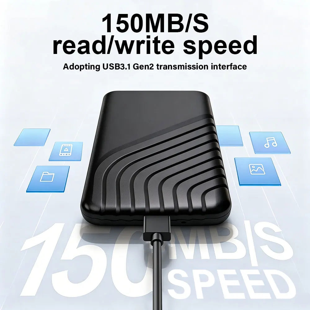 Portable Solid State Drive, brand new 16TB large capacity portable hard drive, external SSD USB3.1 suitable for laptops/MAC/PC