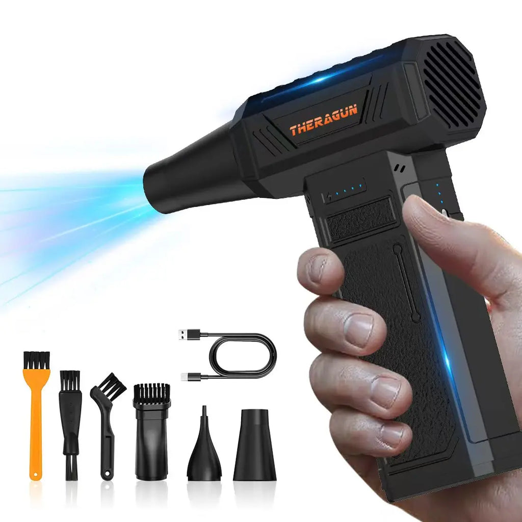 U7Ultra Mini Turbo Fan Jet(180000RPM),Speed 58m/s Portable-Electric LED Compressed Air Duster, for Keyboard,Car,PC,Home Cleaning