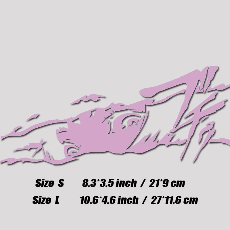 Girl's eyes anime decal,creative&fashion with high quality,good decorations for car truck &laptop,FOR ANIME FANS.