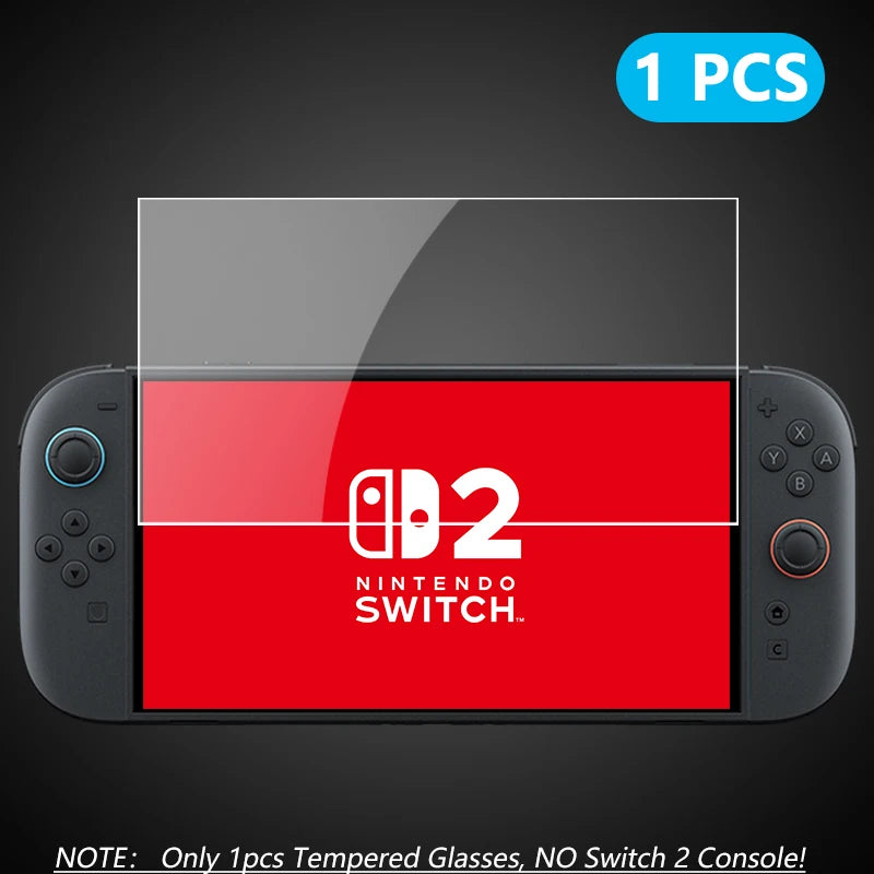 NS2 HD Tempered Glass Screen Protector for Switch 2, Transparent Anti-scratch Screen Protector for 2025 New Switch2