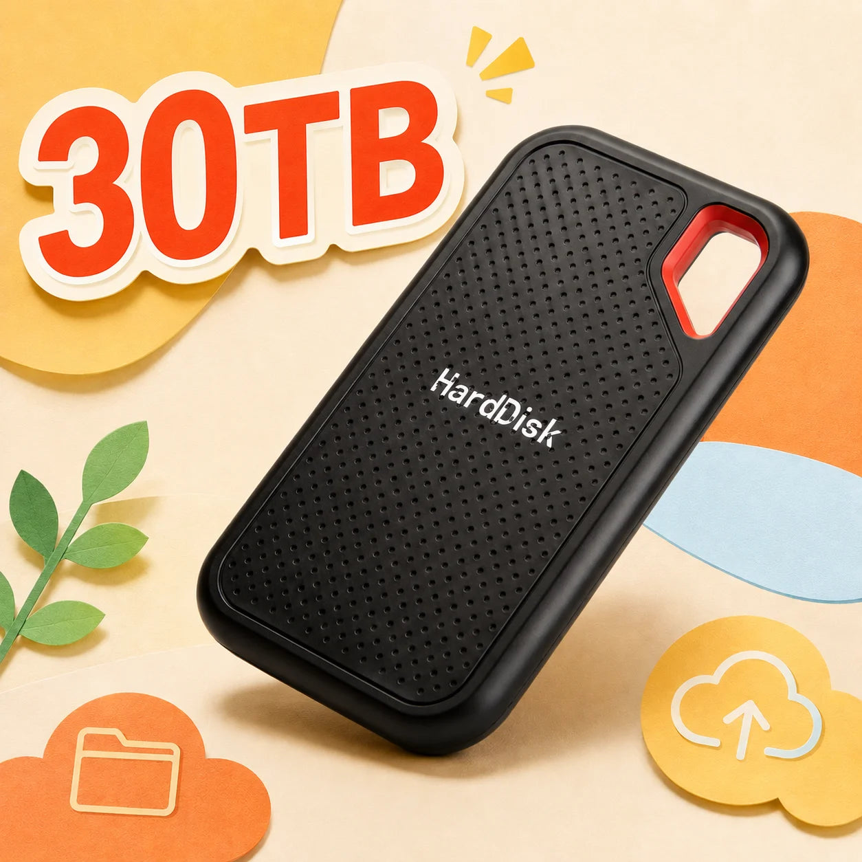 Mini Size External Hard Drive Stable Reading Writing Solid State Drive Data Saving Hard Disk For Study Work File Organizing