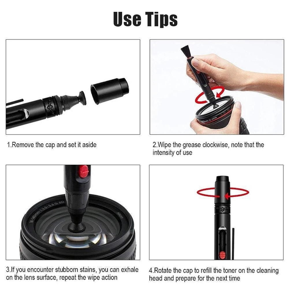 Camera Cleaning Kit, Lens & Sensor Cleaner Tools for DSLR SLR DV Mirrorless Camera, Compatible with Canon Nikon Sony Fujifilm