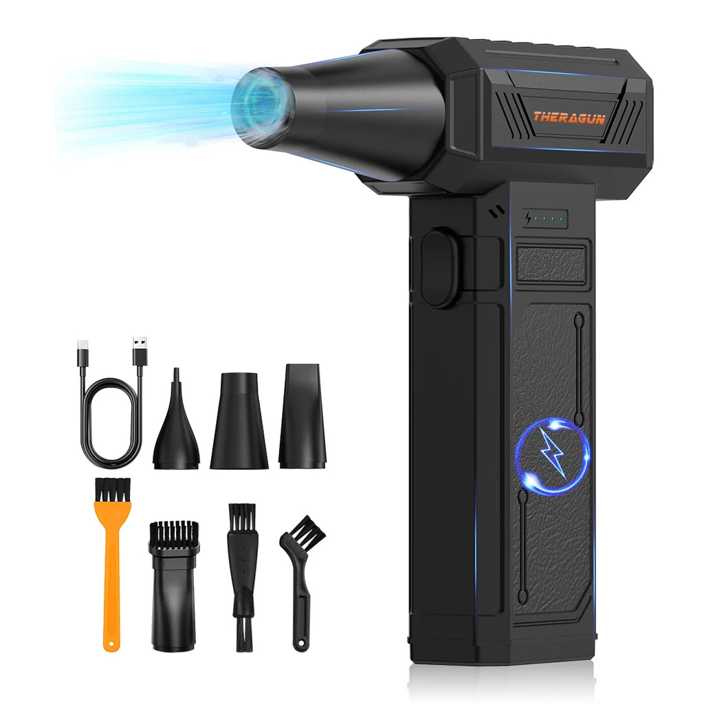 U7Ultra Mini Turbo Fan Jet(180000RPM),Speed 58m/s Portable-Electric LED Compressed Air Duster, for Keyboard,Car,PC,Home Cleaning
