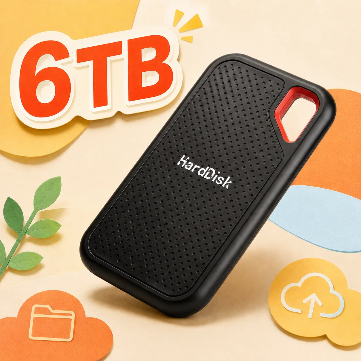 Mini Size External Hard Drive Stable Reading Writing Solid State Drive Data Saving Hard Disk For Study Work File Organizing