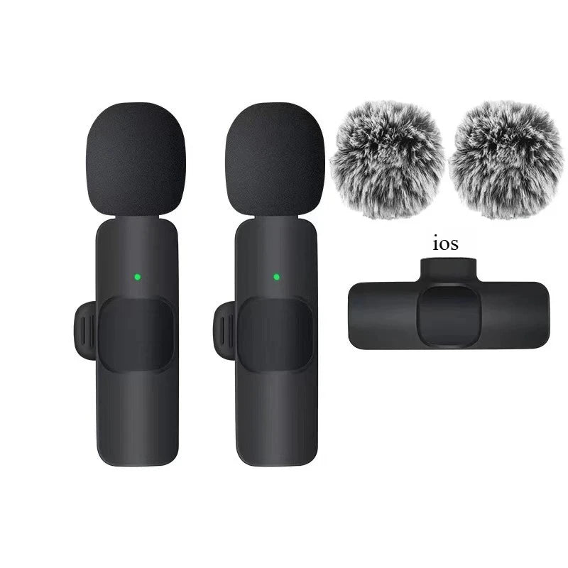Wireless Lavalier Lapel Microphone for iPhone, iPad, Mini Video Recording Mic for Interview Video Podcast Vlog Noise Reduction