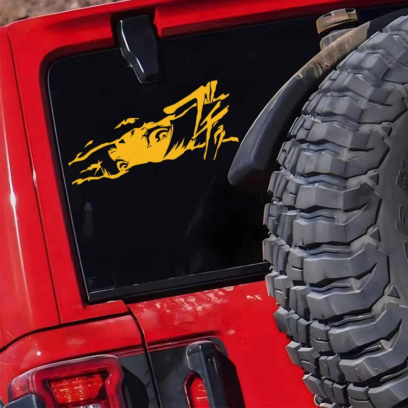 Girl's eyes anime decal,creative&fashion with high quality,good decorations for car truck &laptop,FOR ANIME FANS.