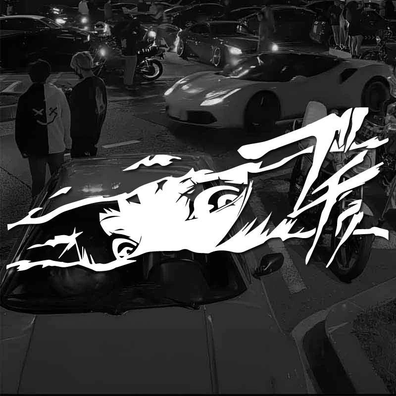 Girl's eyes anime decal,creative&fashion with high quality,good decorations for car truck &laptop,FOR ANIME FANS.