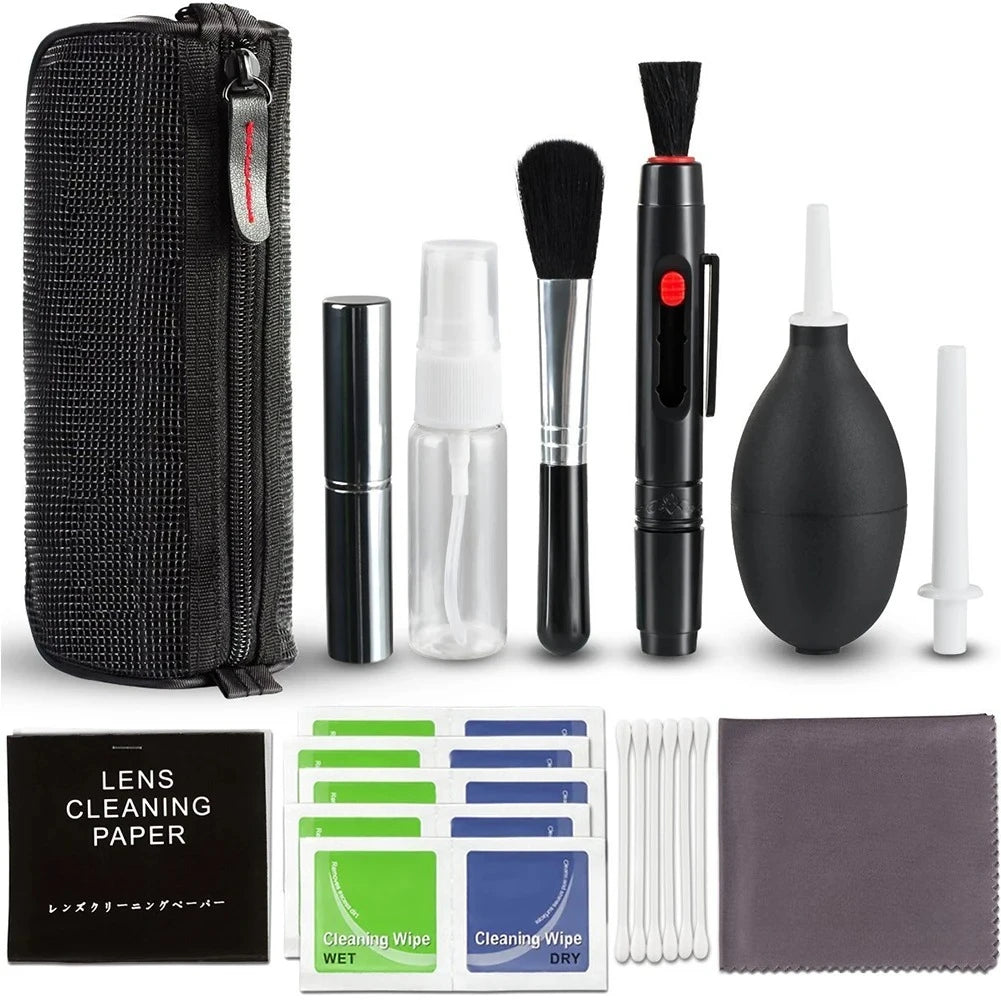 Camera Cleaning Kit, Lens & Sensor Cleaner Tools for DSLR SLR DV Mirrorless Camera, Compatible with Canon Nikon Sony Fujifilm