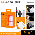 K&F CONCEPT Camera Lens Cleaning Kit with Camera Blower Glasses Wipes Cloth Cleaning Liquid Cleaning Pen for Camera Lens Phone