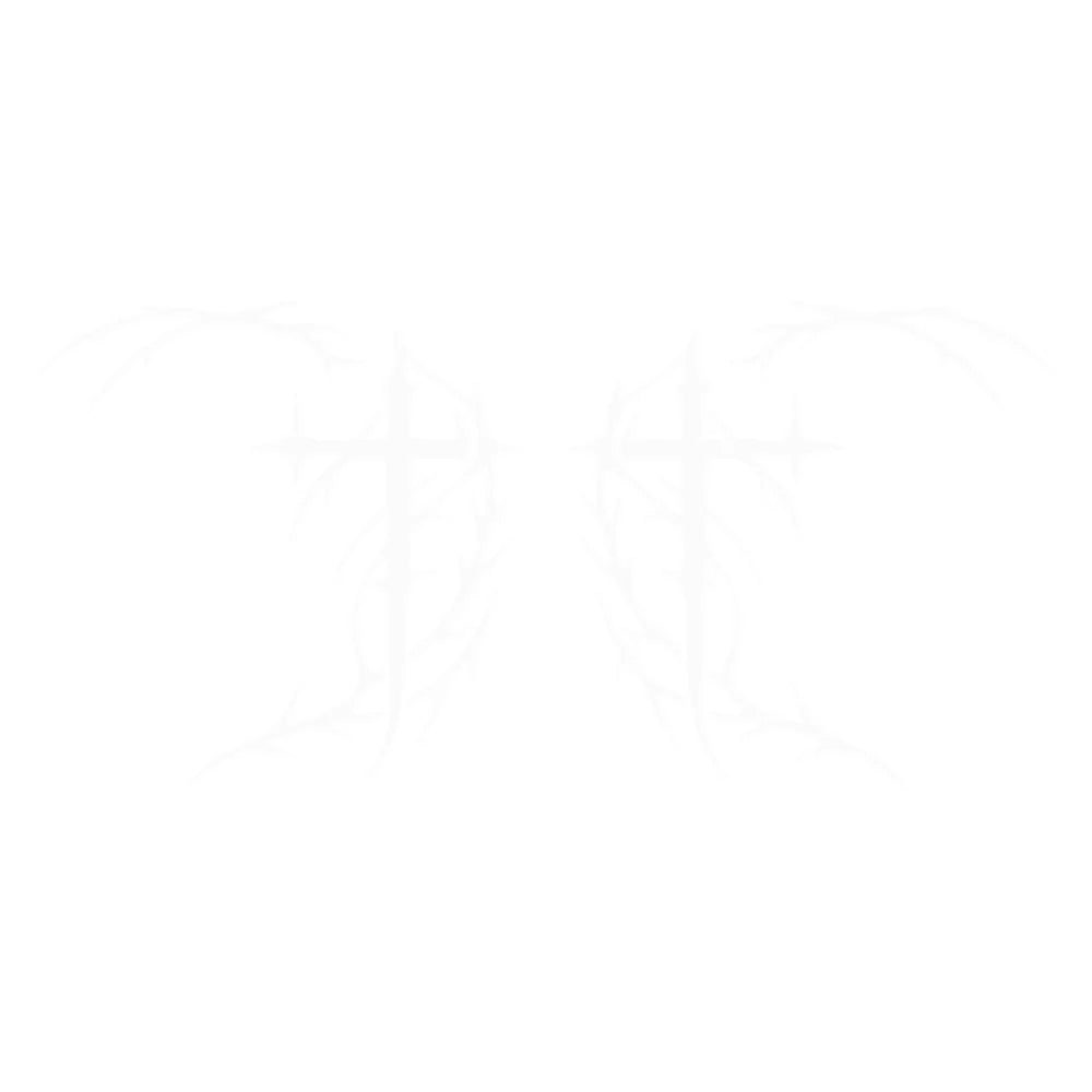 1 Pair Dark Aesthetic Cybersigilism Cross Car Rear View Mirror Decals Gothic Sigil Car Mirror Stickers