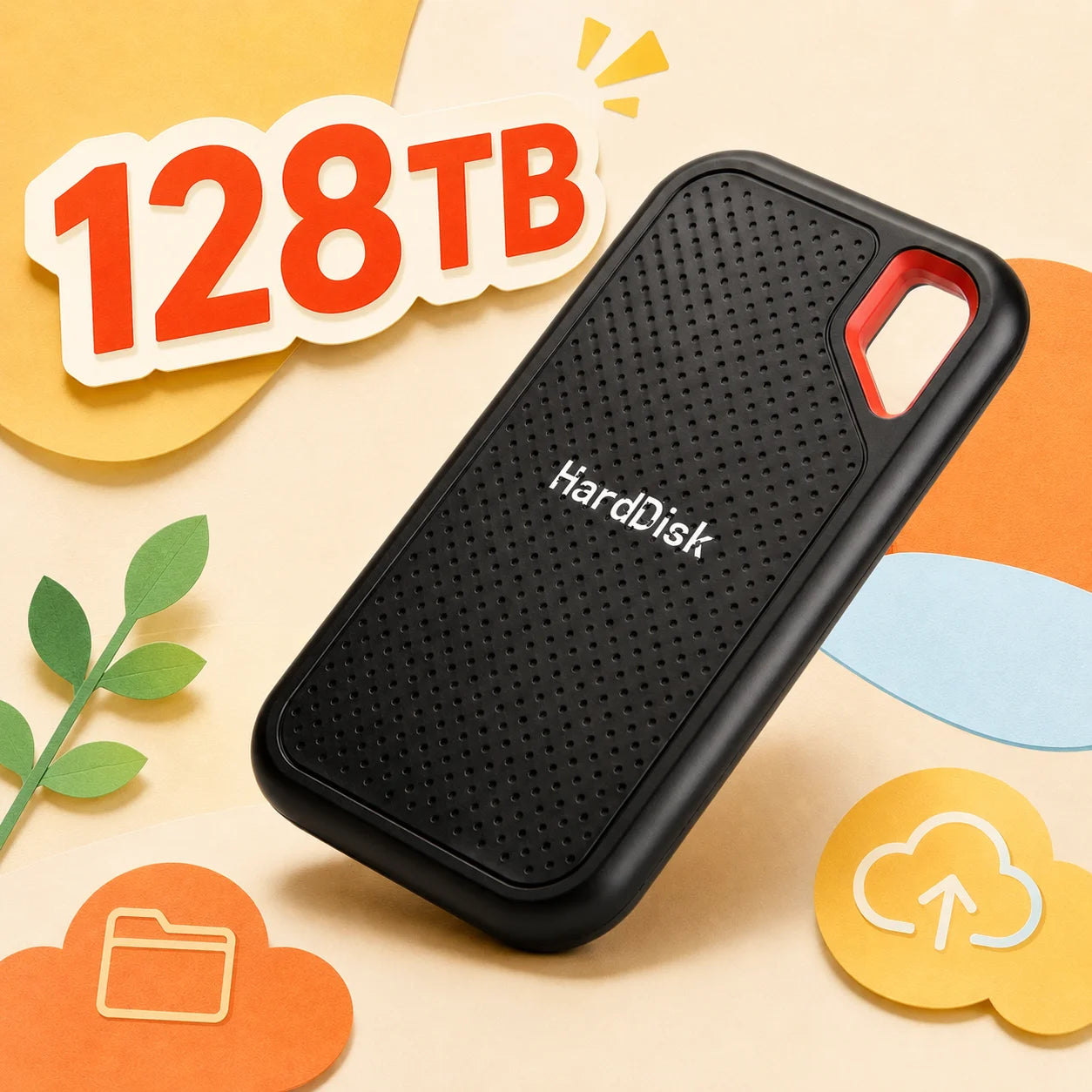 Mini Size External Hard Drive Stable Reading Writing Solid State Drive Data Saving Hard Disk For Study Work File Organizing