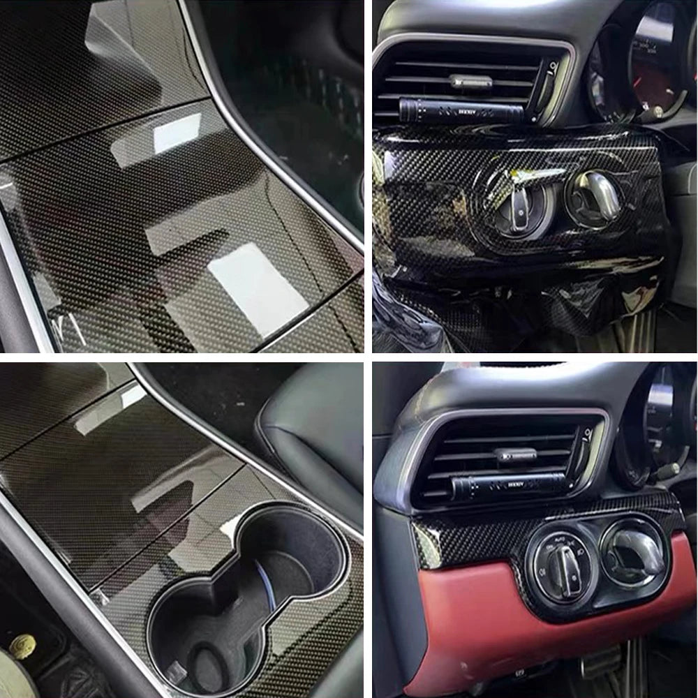9D Carbon Fiber Wrap Waterproof Car Sticker Vinyl Car Tuning Motorcycle Stickers Glossy Matte Black Car Adhesive Vinyl Wrap Film