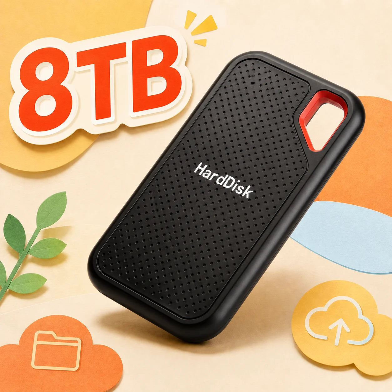Mini Size External Hard Drive Stable Reading Writing Solid State Drive Data Saving Hard Disk For Study Work File Organizing