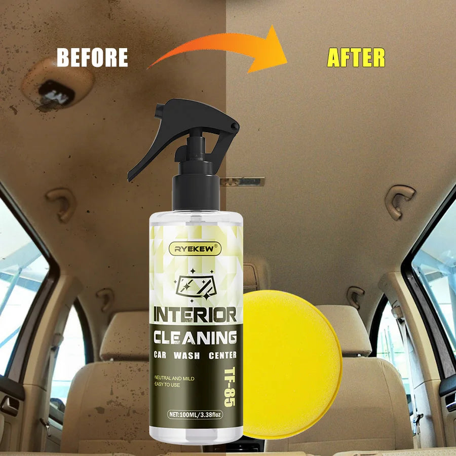 Ryekew Car high-efficiency interior cleaner ceiling cleaner leather flannel fabric water-free multi-purpose cleaner