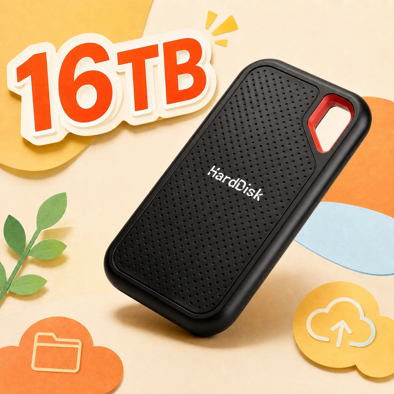 Mini Size External Hard Drive Stable Reading Writing Solid State Drive Data Saving Hard Disk For Study Work File Organizing