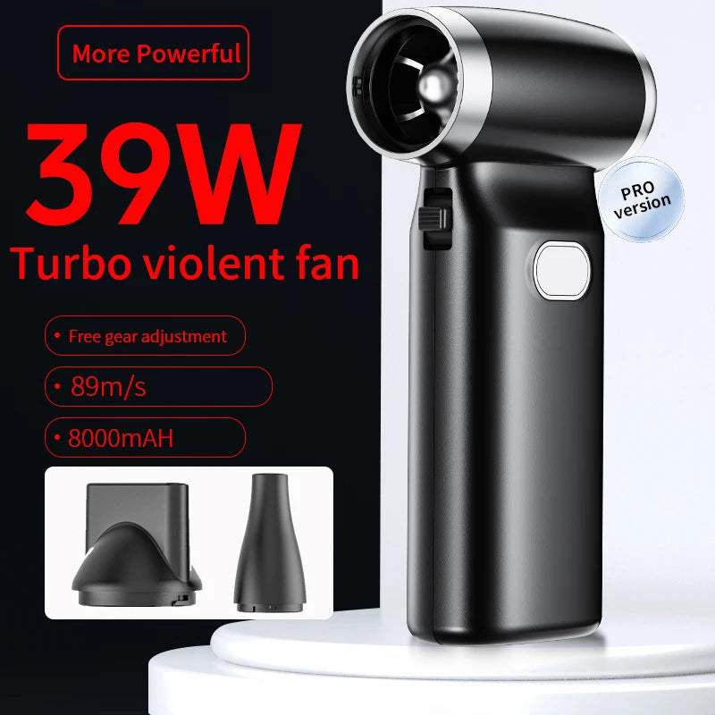 MelyBaoB Compressed Air Duster ,Handheld Turbo Jet Fan Powerful Blower-Cooling Fan,  Air Blower for Car Dryer/Home/PC Cleaning