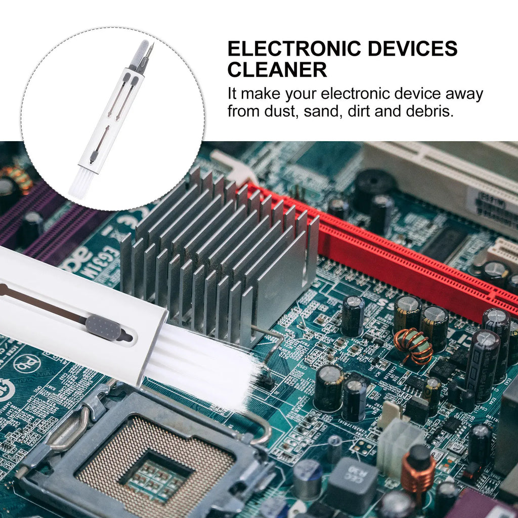 1Set Electronics Cleaning Pen Multifunctional Earphone Headphone Cleaner Kit Flexible Brush Soft Sponge Keycap Dust Removal