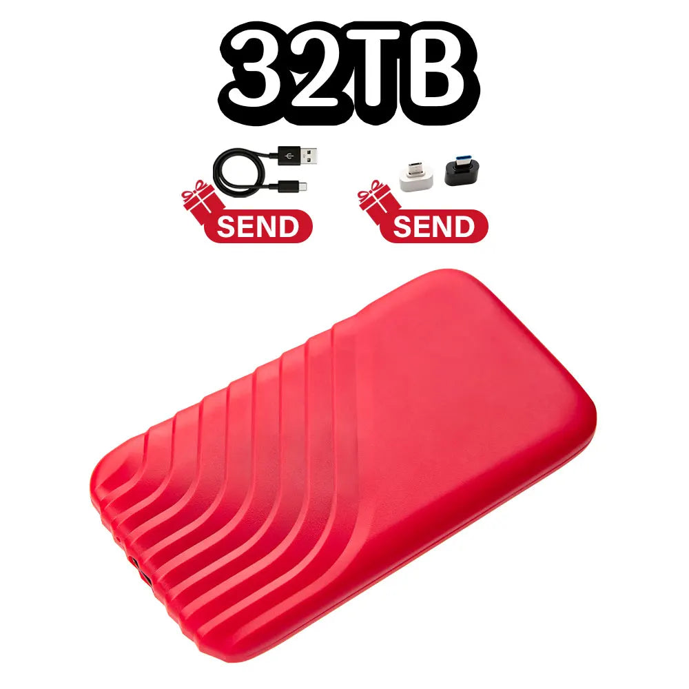 Portable Solid State Drive, brand new 16TB large capacity portable hard drive, external SSD USB3.1 suitable for laptops/MAC/PC