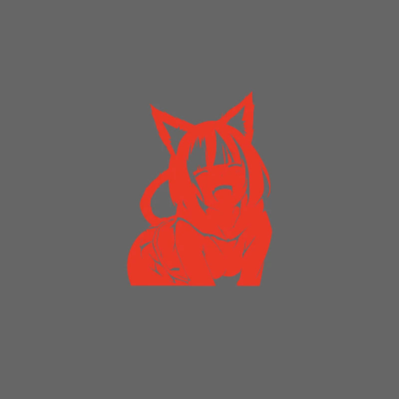 Anime Cat Girl Decal, Car, Truck, Windshield, Laptop, Vinyl, Decal, Accessories, Gifts, JDM, Slap, Personalized, Cat, Girl