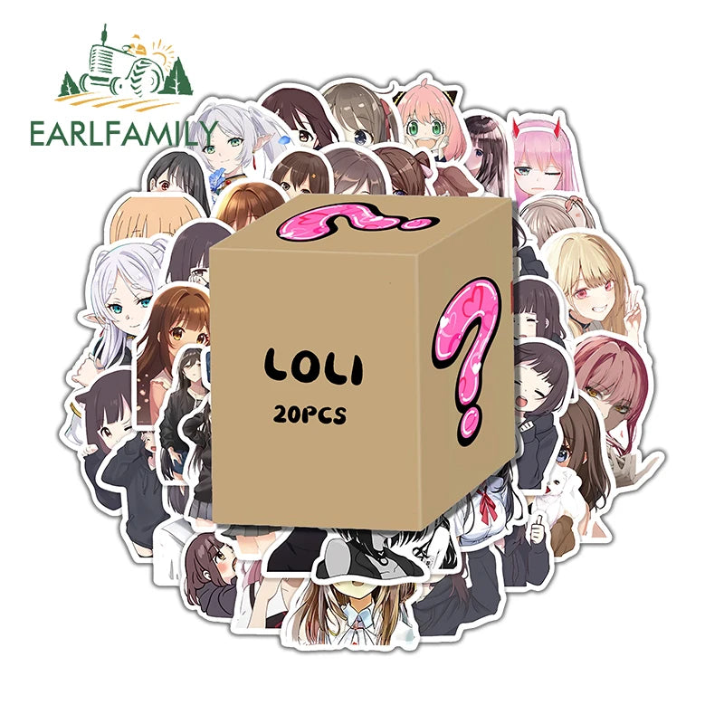 EARLFAMILY 10pcs/20pcs CUSTOM Car DIY Stickers Personalized Loli Furry Vinyl Random Combination Decal Sex Accessory Sticker